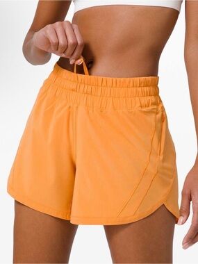Lululemon Track That Lined Shorts Size 2 | Monarch Orange | High-Rise | VGUC